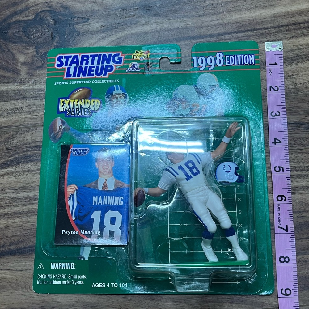 Starting lineup Peyton Manning Colts figurine & football card pack